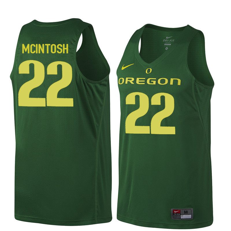 Men #22 Mikyle McIntosh Oregon Ducks College Basketball Jerseys Sale-Dark Green - Click Image to Close